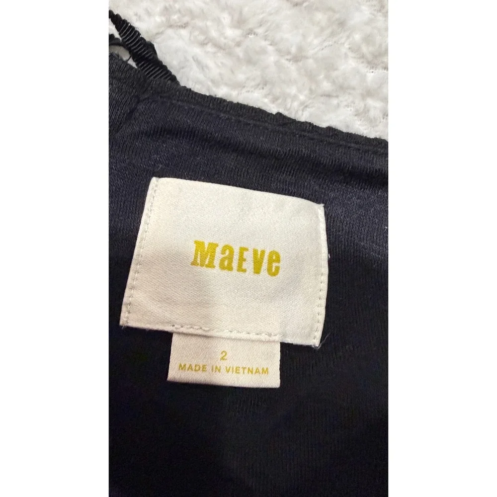 Maeve Black Textured Diamond Matelasse Pleated Mini Skirt Size 2 High Waist